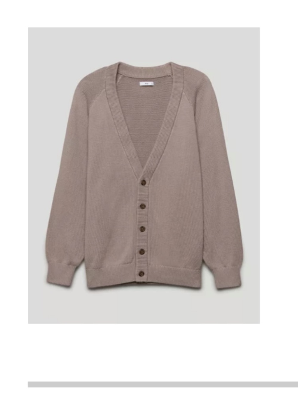 Aritzia TNA Barry Cardigan in mauve desert (light gray/purple)